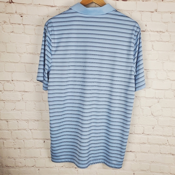 🌺 Croft & Barrow Men's Blue Striped Polo Shirt - Picture 6 of 8